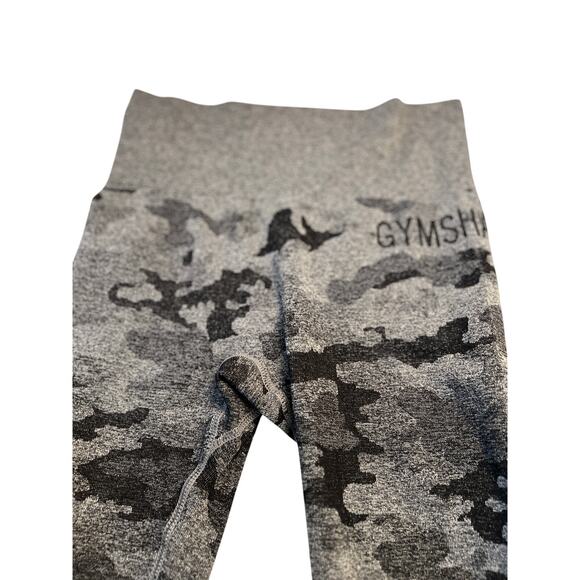 Gymshark Adapt Camo Seamless Leggings Black & Gray Logo Size Small - Picture 3 of 6